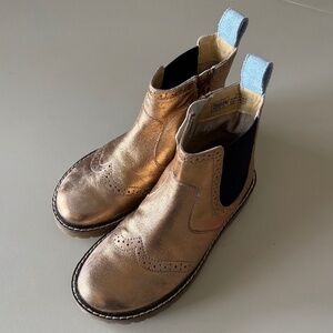 Girls Mini Boden Bronze Boots